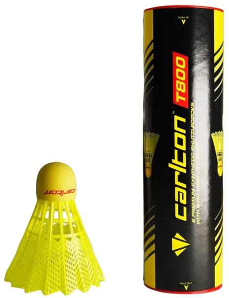 Carlton T800 Nylon Shuttlecocks Yellow/Red