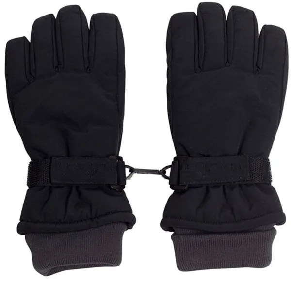 Ver de Terre Ski Gloves Black - Size 4–6 years